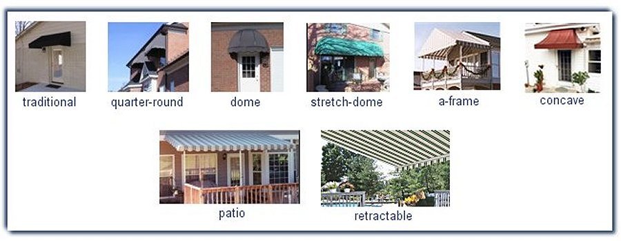 residential awning styles